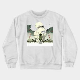 Peace on Earth No. 3: Goodwill Toward Humans "Was Santa Claus Real?" on a Dark Background Crewneck Sweatshirt